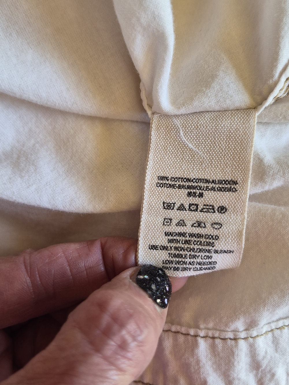 Free People Cream Button Up Top - Picture 8 of 11